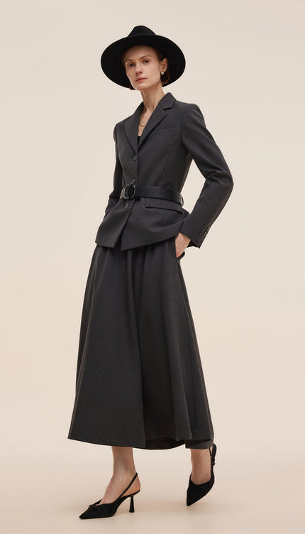 Yün Karışımlı A Form Kadın Etek